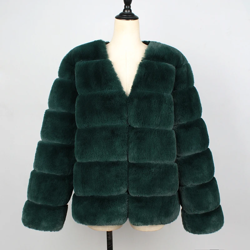 Женское плюшевое пальто высокого качества, лоскутное, элегантное, с круглым вырезом, Толстая теплая зимняя верхняя одежда, куртка размера плюс 3XL, пальто из искусственного меха