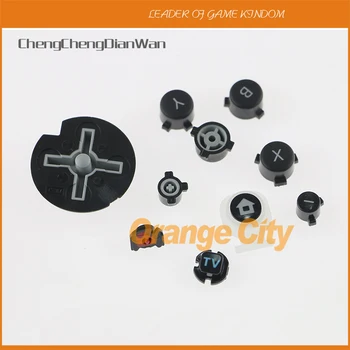 

ChengChengDianWan 10sets black Full Set Of Button Cross Button with ABXY Button D-Pad Pads Repair For Wiiu WII U PAD Controller