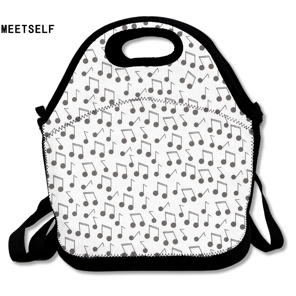 

SAMCUSTOM 3D Print jazzy music notes Lunch Bags Insulated Waterproof Food Bag Girl Packages Womens Kids Babys Boys Handbags