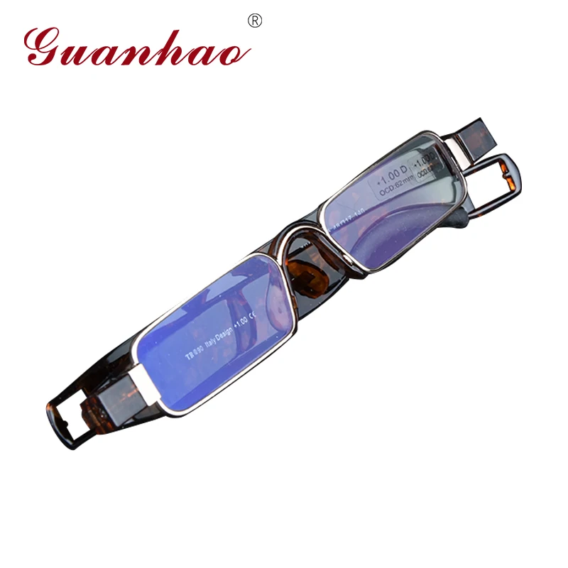 Cena Guanhao Aniti Bue Light Ray składane okulary do czytania mężczyźni kobiety obracanie dioptrii optyczne okulary komputerowe okulary óculos 1.5