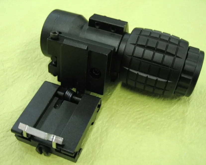 

Whole Sale 3X Magnifier Aim Shooting Optical Sight Scope Assault Combat Tactical Lens With Flip to Side Mount Fit Scope