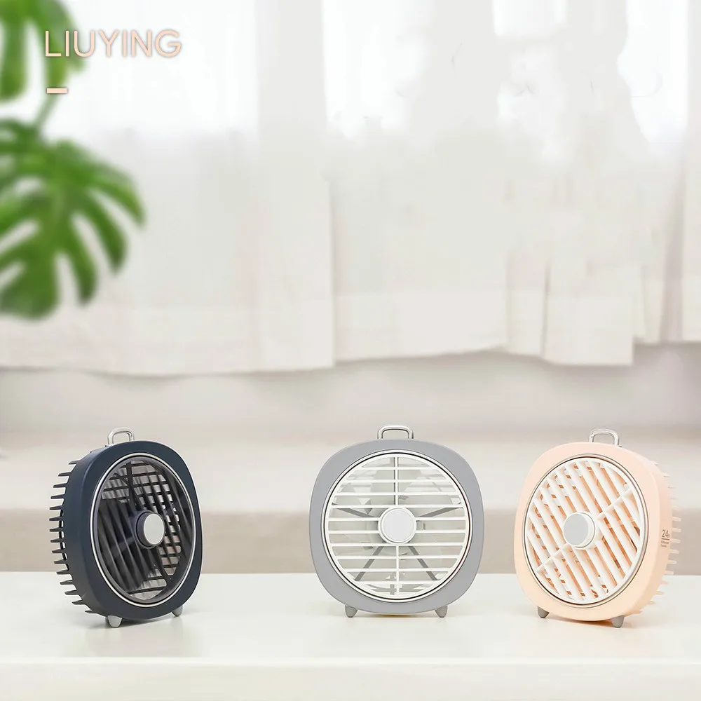 

2019 desktop fan mini USB desktop fan Portable desktop small fan With Night Light 3 Speed Wind N30D