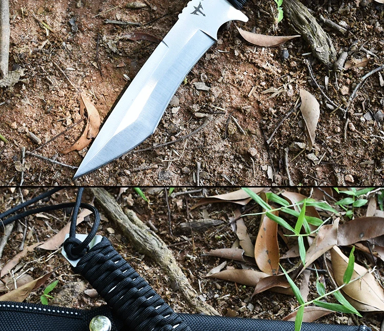 Voltron Военный нож для самообороны, меч для выживания в дикой природе, высокопрочный прямой нож для улицы, острый нож для выживания в дикой природе