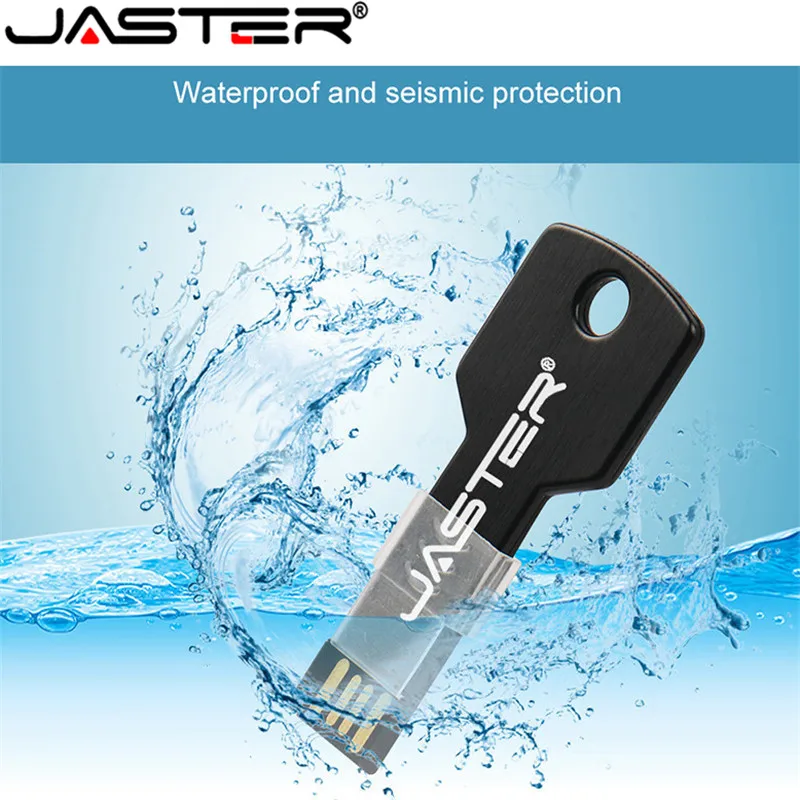 JASTER USB флэш-накопитель 64 Гб металлический ключ Флешка 64 Гб Водонепроницаемый флеш-накопитель USB 2,0 USB Флешка карта памяти USB флеш-накопитель на заказ металл