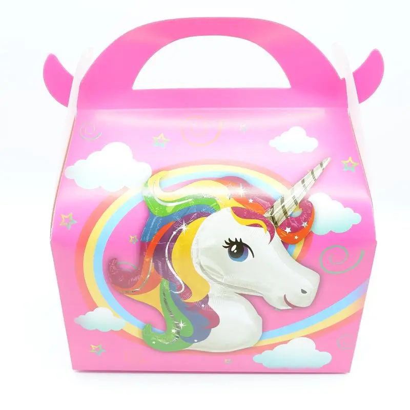 Buy 6pcs Rainbow unicorn Favor Box Candy Box Gift Box