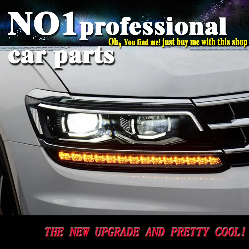 2 Ps Car Headlight 2017 For VW Tiguan headlights For Tiguan head lamp