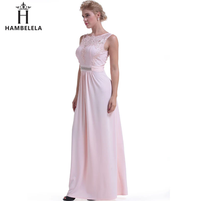 HAMBELELA Women's Elegant Floral Lace Dress Floor-Length Pleated Vestidos De Festa Maxi Empire Long Evening Party Formal Dress (2)