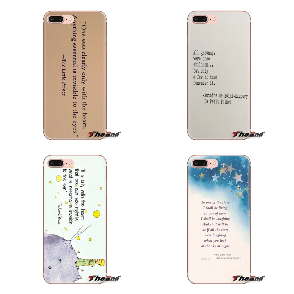 

TPU Cover Bag For Xiaomi Mi4 Mi5 Mi5S Mi6 Mi A1 A2 5X 6X 8 9 Lite SE Pro Mi Max Mix 2 3 2S The Little Prince Inspirational Quote