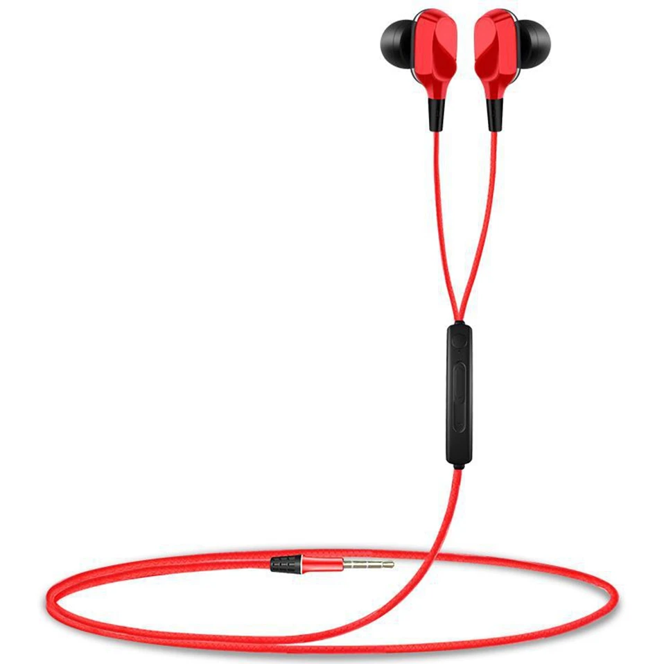 Dual Dynamic Earphone 3.5mm Wired Headphones with Mic Bass Sound Ear Phones for Computer MP3 Gaming Headset In Ear Earphone Wire (11)