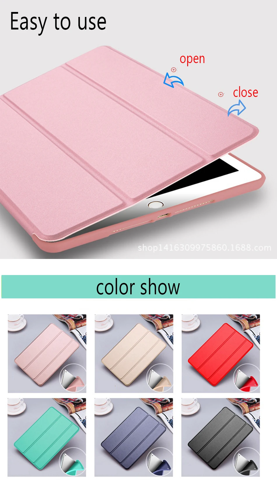 Coque для Apple ipad Air2/ipad 6 Чехол конфетный силиконовый мягкий цветной задний ТПУ и передний pu кожаный чехол 2 в 1 чехол для ipad 6 Чехол