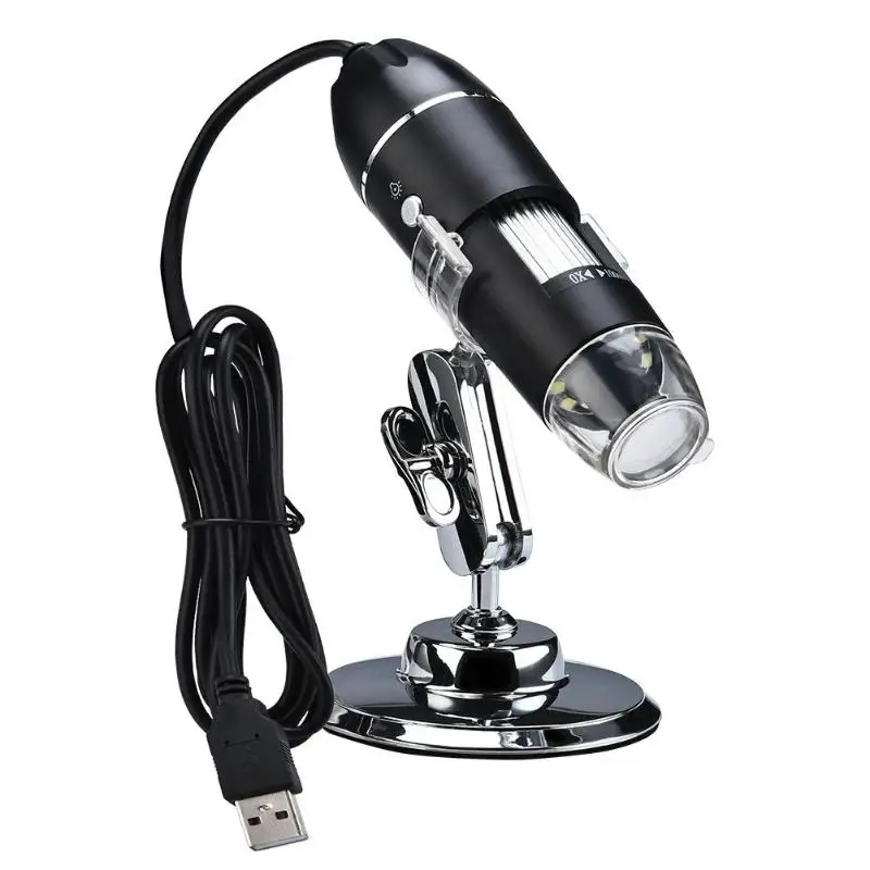 Usb Digital Microscope 1600x Magnification Camera 8 Leds With