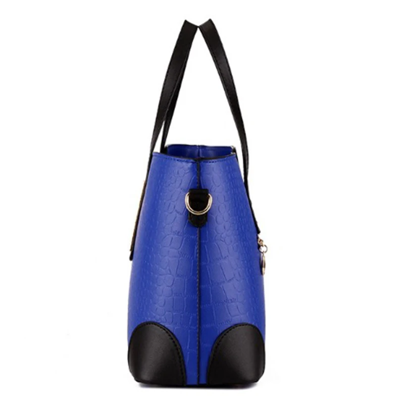 النساء مجموعة الحقائب الأعلى مقبض قدرة كبيرة حقيبة الإناث الأزياء حقيبة كتف محفظة السيدات بو الجلود التمساح Crossbody حقيبة