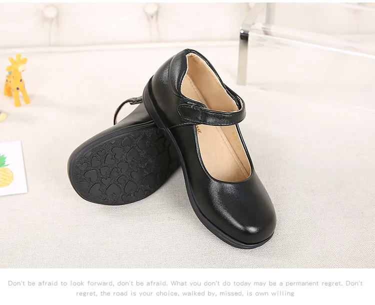 ULKNN Girls Shoes Black and White Children Show Out Spring and Autumn Flats Princess Dress Shoes Kids School Single Shoes comfortable sandals child