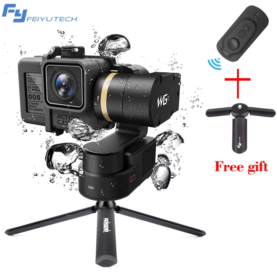 

FeiyuTech Feiyu WG2 FY-WG2 3-Axis Waterproof Wearable Gimbal with Remote Control for Gopro 4/5/Session and Similar Size Cameras