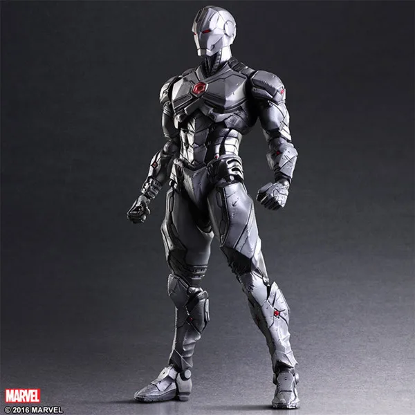 Play Arts Marvel Мстители 25 см Железный человек серый Ограниченная серия супер герой