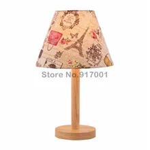 Креативные деревянные настольные лампы в скандинавском стиле, прикроватный столик, Современные текстильные детские настольные лампы, осветительное приспособление