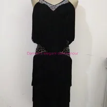 Новые костюмы для латинских танцев, сексуальный топ с камнями и кисточками+ юбка с кисточками, 2 предмета, комплект для латинских танцев для женщин, костюмы для латинских танцев