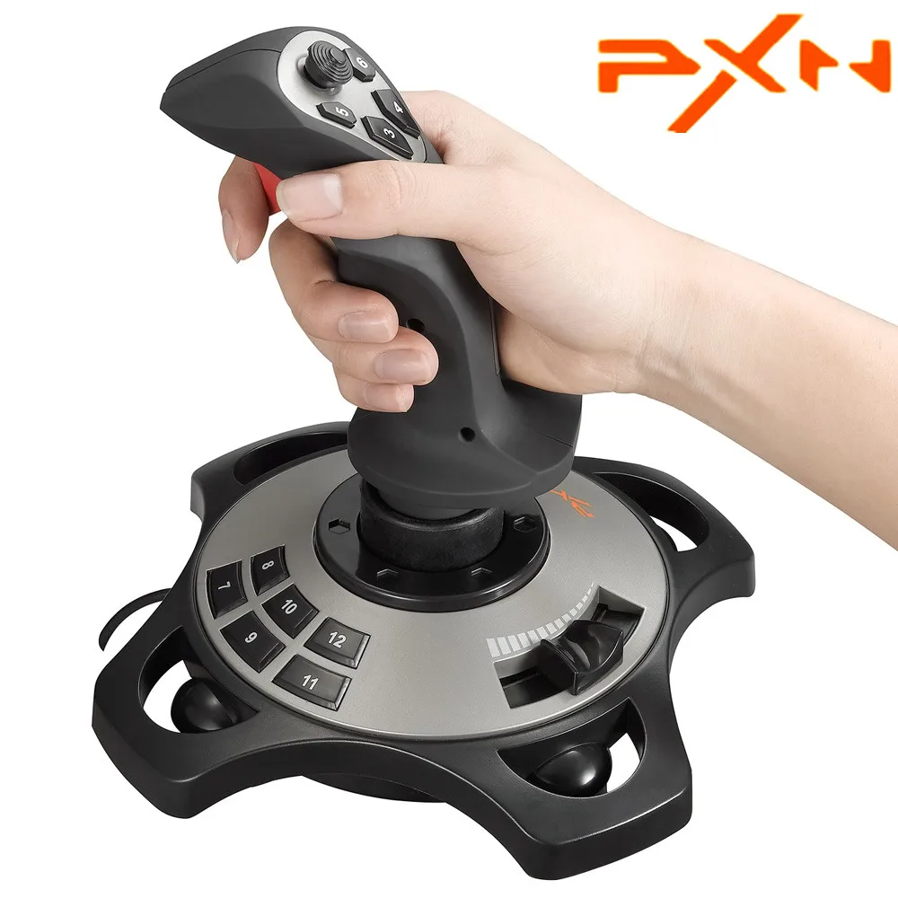 PXN PRO 2113 4 Axles Fixed Reliable Flying Game Rocker Joystick Simulator Professional Gaming Controller with Keyboard Mapping