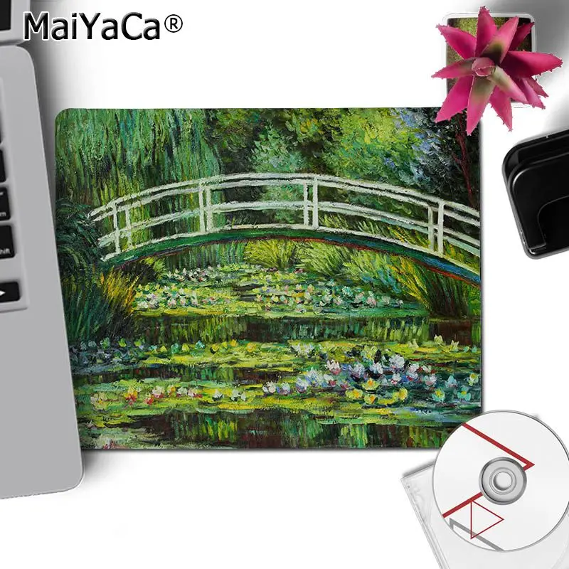 Небольшие игровые коврики для мыши MaiYaCa Monet Garden Lotus Настольный коврик игровой ПК