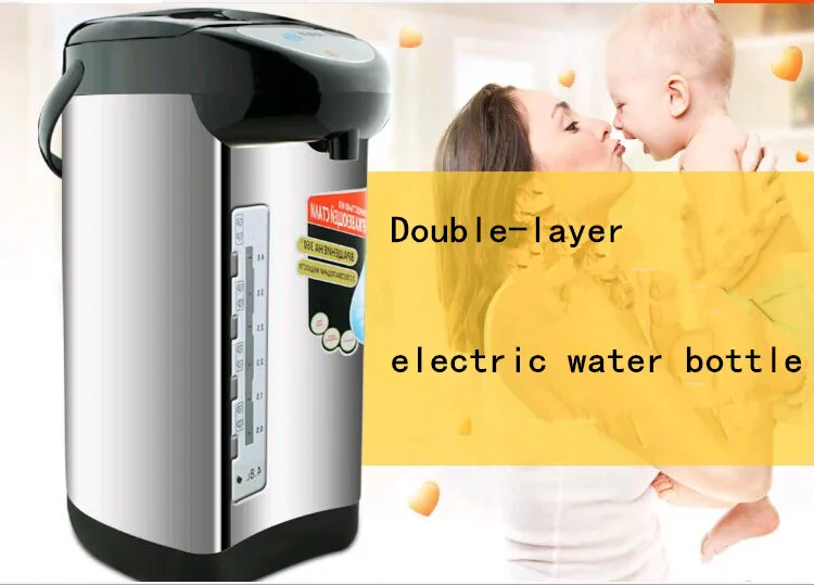 High quality double layer insulation home 4.8L kettle 304 stainless