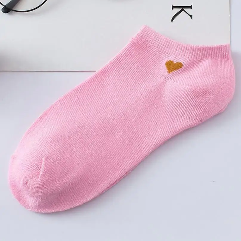 Новое поступление 1 пара Для женщин носки сердце любовь удобные в полоску хлопковые носки тапочки короткие носки дышащие Meias мягкие Hocok