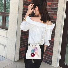 Стиль 1 шт. женская сумка через плечо цветок PU шнурок мода для покупок