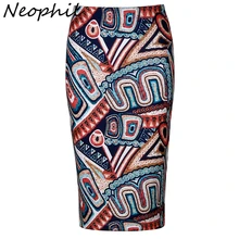 Neophil зимняя богемная Bobo Ethinic юбка-карандаш средней длины с цветочным принтом облегающая юбка с высокой талией офисная Повседневная Saia S1231