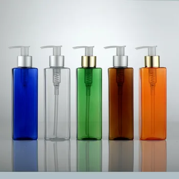 

30X250ML brown/clear lotion pump bottle empty shampoo plastic bottle shower gel packaging container PET bottle with dispenser