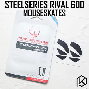 

Hotline games 2 sets/pack competition level mouse feet skates gildes for steelseries rival 600 0.6mm thickness