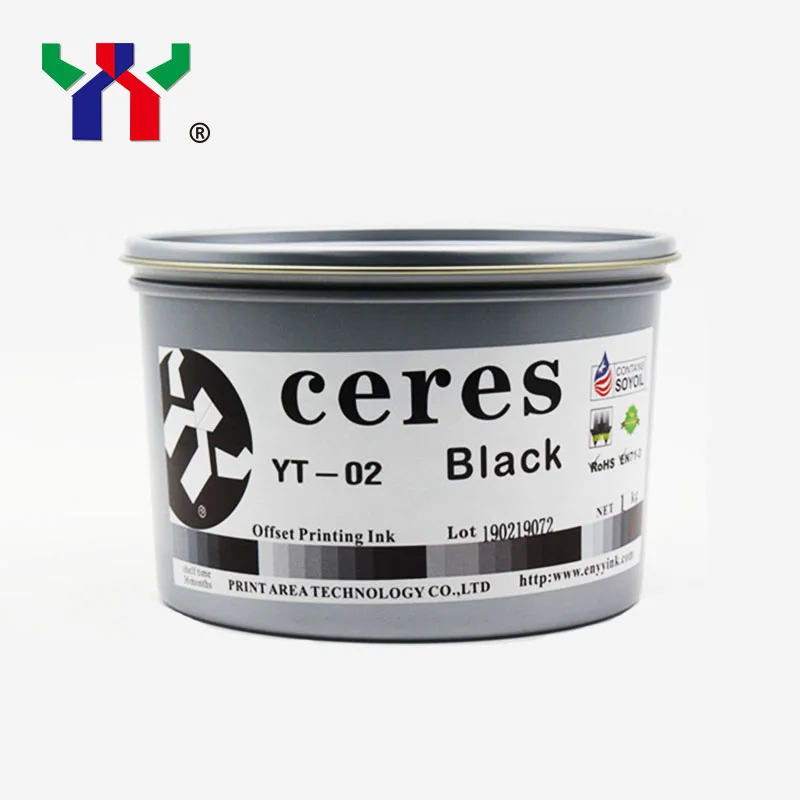 

Ceres YT-02 Eco-friendly Offset Ink for Paper,Black,1kg/can