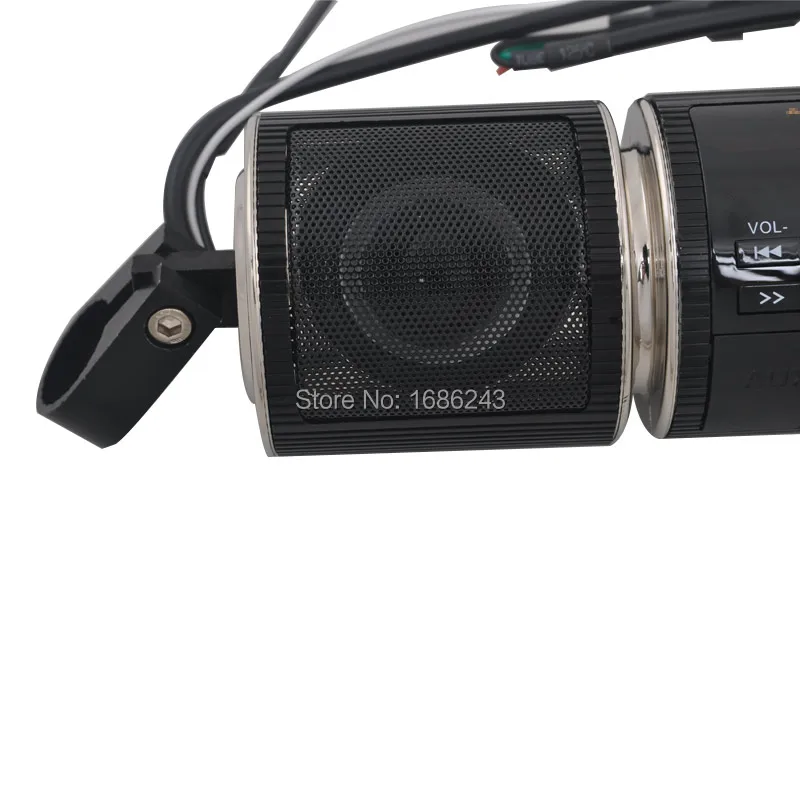 Черные мотоциклетные Динамик Bluetooth V2.1+ EDR аудио плеер Водонепроницаемость стерео Динамик FM радио AUX USB TF MP3 плеер