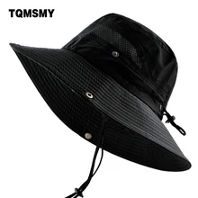 TQMSMY Открытый Рыбалка широкими полями Для мужчин Боб Лето ведро Шапки УФ-защита Кепки Для мужчин сомбреро Gorro шляпа от солнца для мужчин TMP20