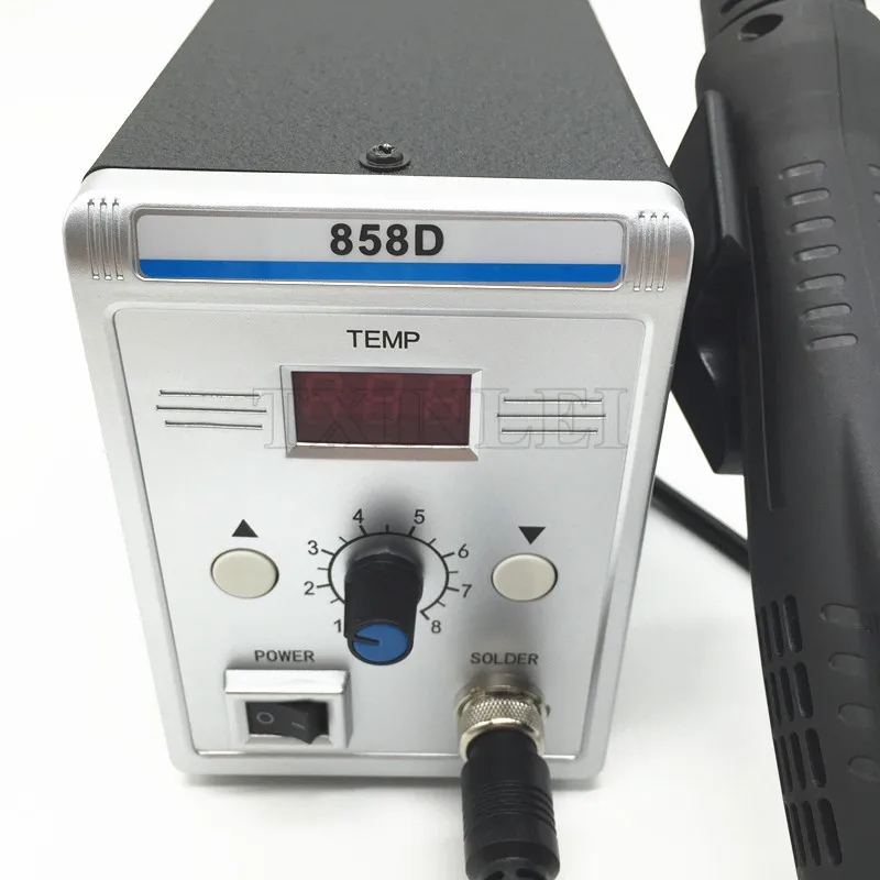 Koop 700W 858D Soldeerstation LED Digital Soldeerbout desoldeerstation BGA Rework Soldeer Station Heteluchtpistool + Elektrische iron set