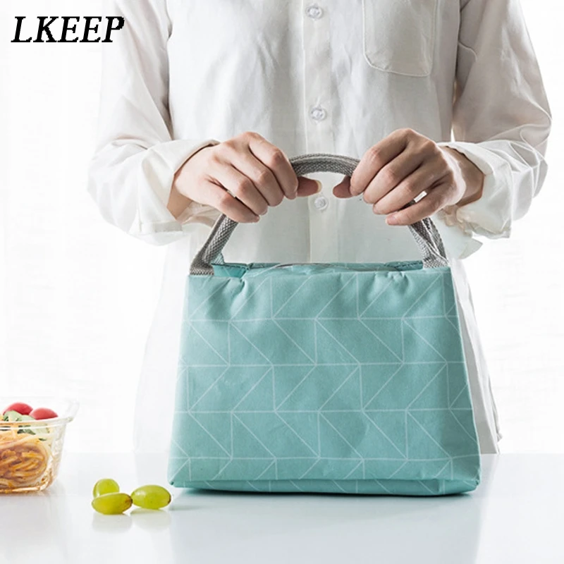 

Fashion New Portable Insulated Canvas lunch Bag Thermal Food Picnic Lunch Bags for Women kids Men Cooler Lunch Box Bag Tote
