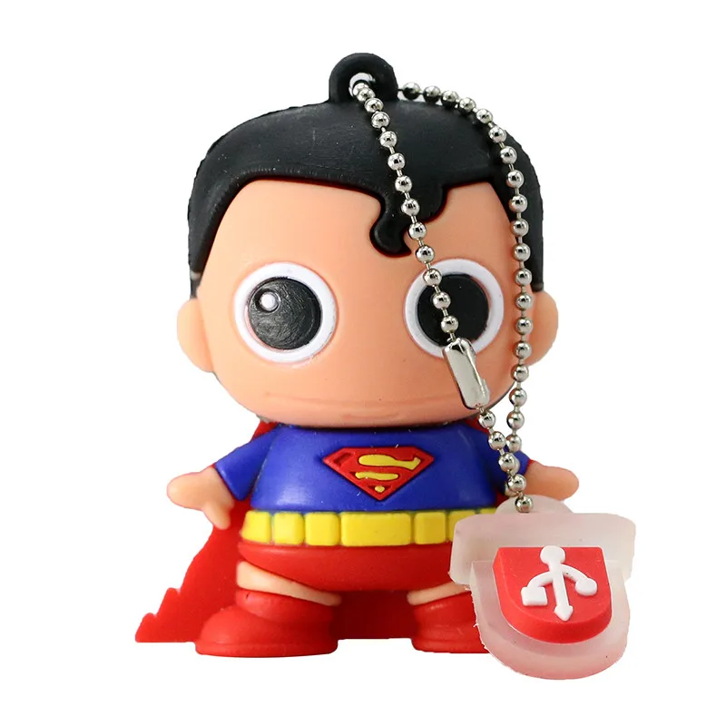 Cartoon Batman Superman Pen Drive 64GB 32GB USB Flash Drive 16GB 8GB 4GB PenDrive Super Heros flash memory stick gift u disk