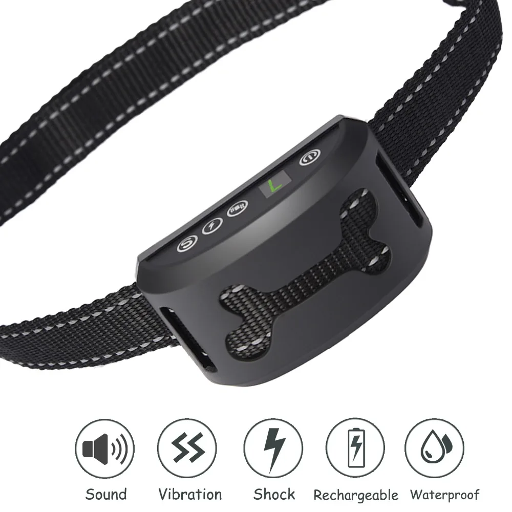 Bark Collar Dog No Bark Collar Anti Barking Collar Shock Training