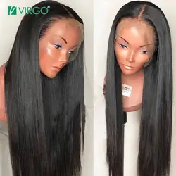 Virgo perruque 360 кружева Фронтале lisse perruque кружева спереди pre plume cheveux humanins perruque кружева спереди pour femme noir remy