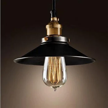 

HGhomeart 22CM Estaurant Retro E27 Led Pendant Lights Luminaria Industrial Style American Country Dining Room Pendant Lamp