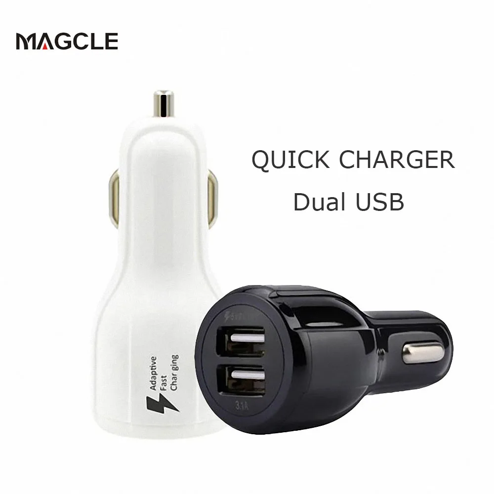 

Magcle Car USB Charger Quick Charge 3.0 2.0 Mobile Phone Charger 2 Port USB Fast Car Charger for Smart phone Tablet Car Charger