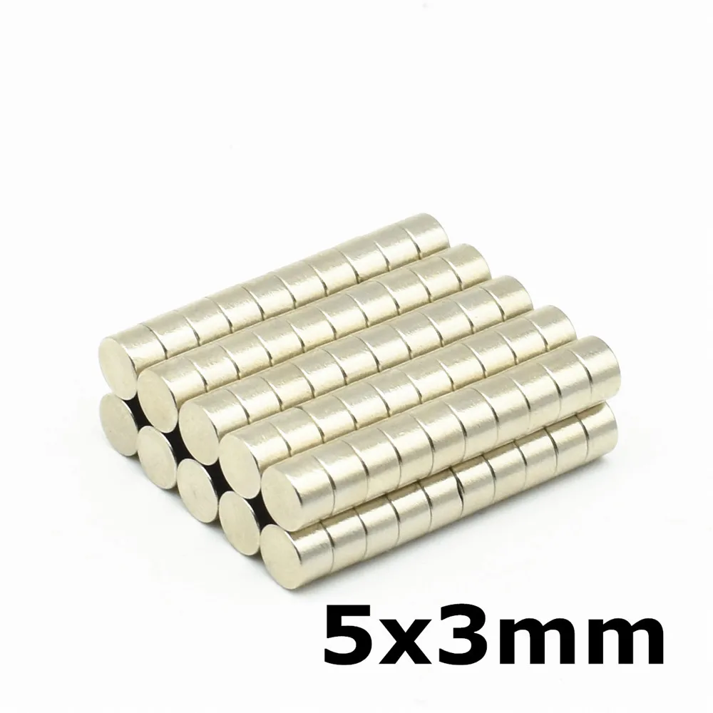 

150pcs 5x3 Strong Neodymium Magnet Small Round Magnets Use for Fridge Door Whiteboard Magnetic Map Screen Bulletin Boards 5mm