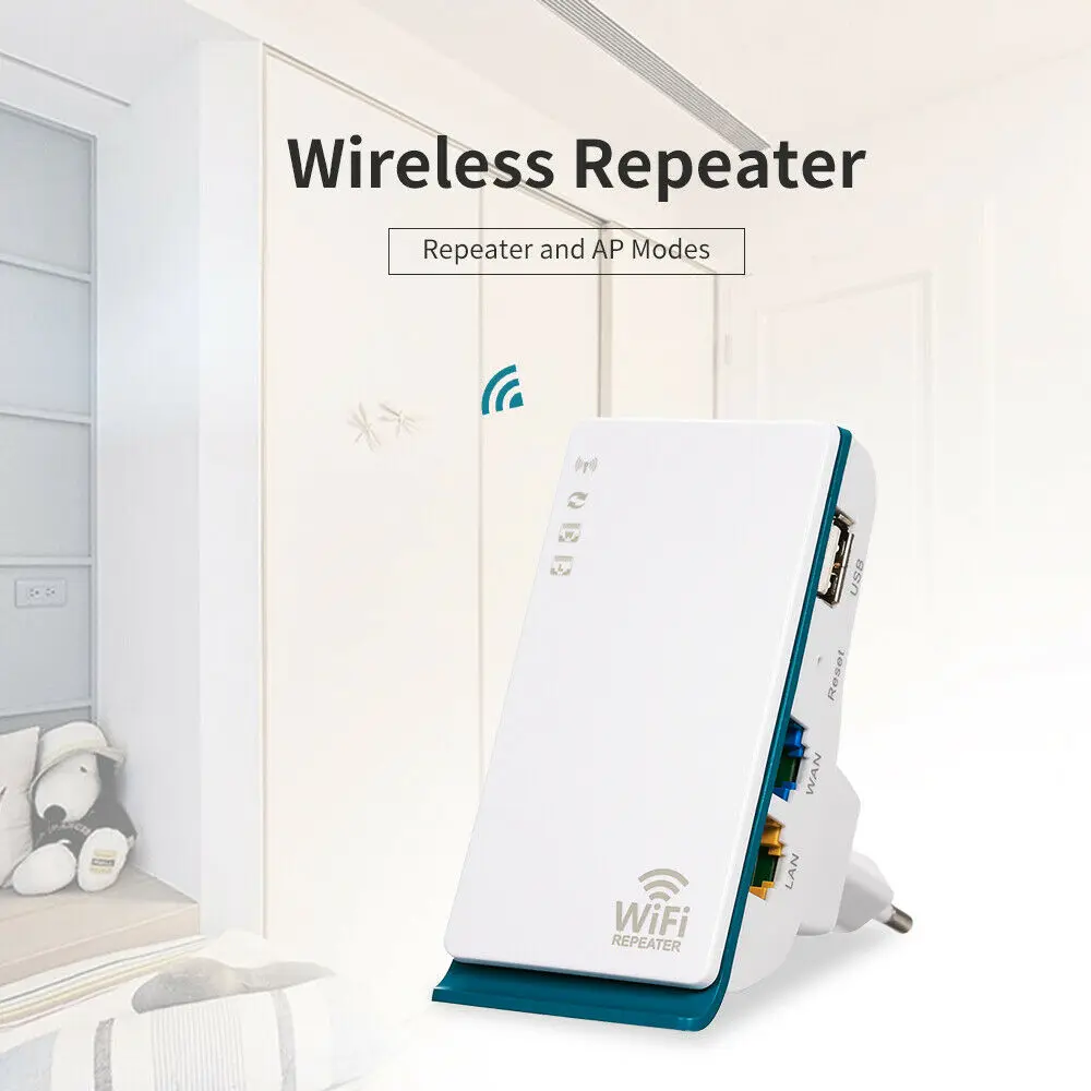 Беспроводной ретранслятор N WiFi удлинитель con RJ45 LAN e WAN порт 2 4G полоса IEEE