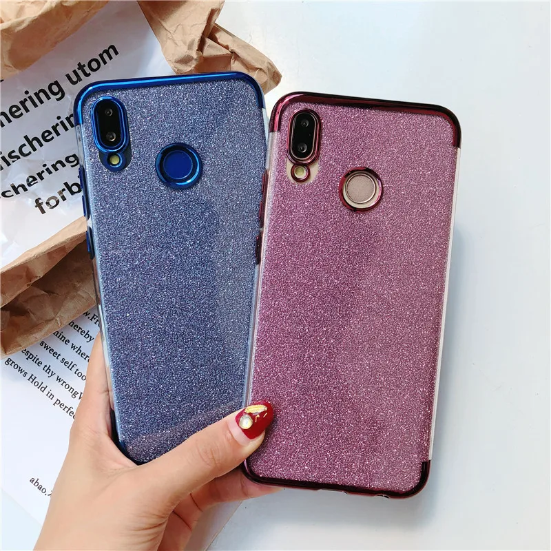 

For Huawei P30 Lite P20 P10 Lite Glitter Case Bling TPU MATE 20 Pro Nova 4 3 Honor Play 10 9 8 P Smart 2019 Cover Phone Cases