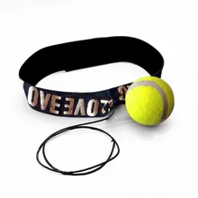 Боксерские мячи для скоростного мяча для борьбы с теннисным мячом, боксерские мячи для фитнеса с головным ободком, желтый/красный