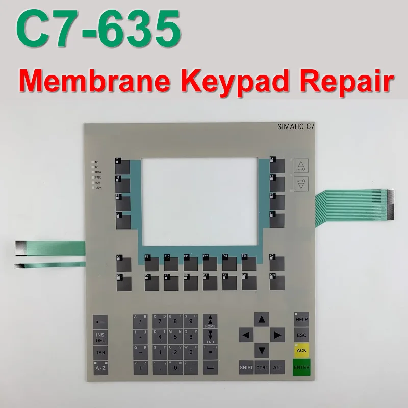 

New C7-635 Membrane keypad for 6ES7635-2EC03-0AE3 6ES7 635-2EC03-0AE3 (with LED Light) for Simatic HMI Panel repair, IN STOCK