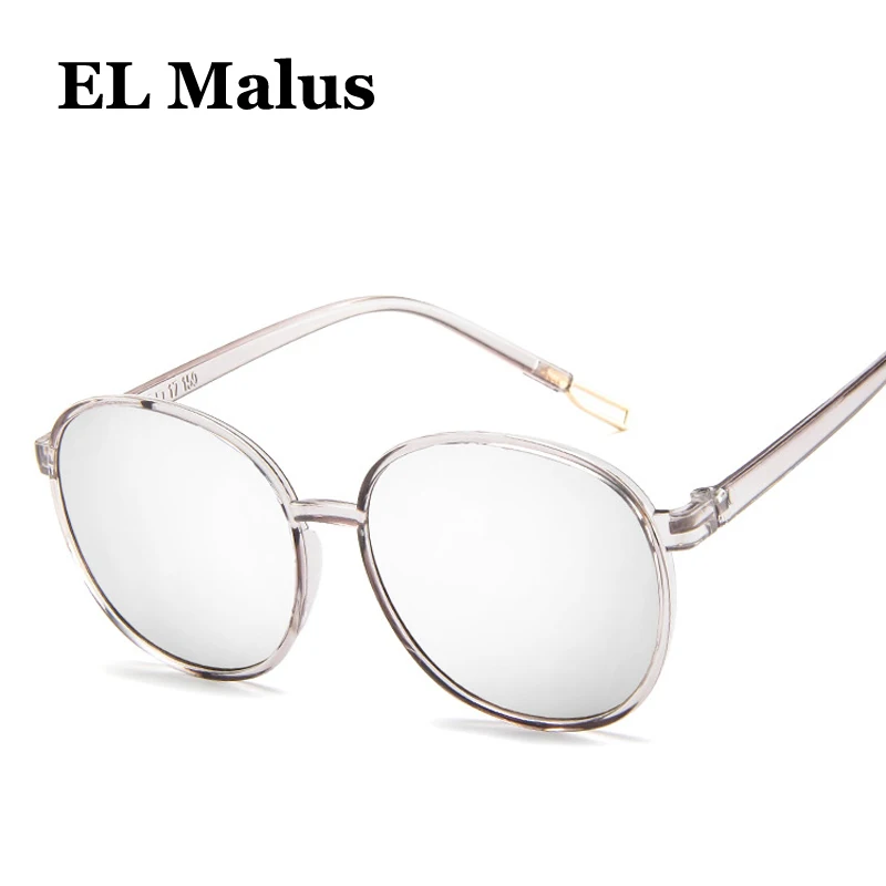 [EL Malus] Овальный тонкий оправа солнцезащитные очки для женщин мужской светоотражающий Серебряный объектив зеркало светло-розовые оттенки сексуальные женские солнцезащитные очки Oculos