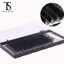 Thinkshow 3D Rusia Corea Del Volumen de Las Pestañas Individuales de Seda Extensión de Pestañas Hechas A Mano Natural a Largo Pestañas Falsas Pestañas de Visón Individuales