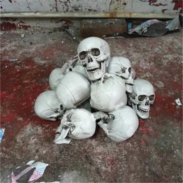 Cool Scary Mini Skeleton Heads Figure Prank joke toy punk Ghost House decoration - 6