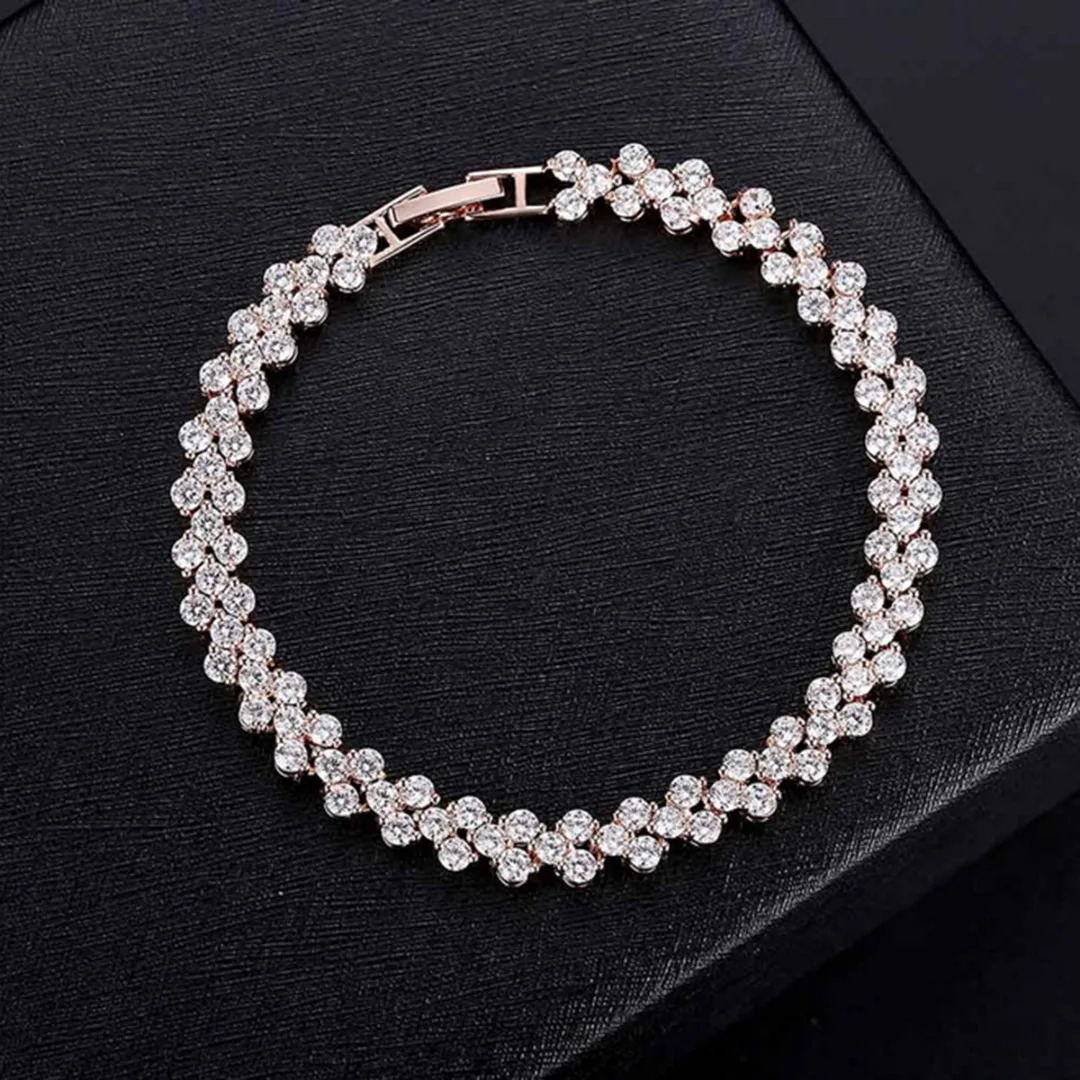 Charms crystal sparkling bracelet shellhard rhinestone zircon beads bracelets bangles chains for women jewelry pulseiras bijoux