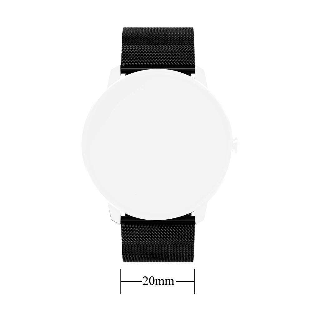 SENBONO 20 mm Universal Steel Strap Bracelet watchband For Xiaomi Amazfit Bip Youth Ticwatch2 CF007H Wristbands