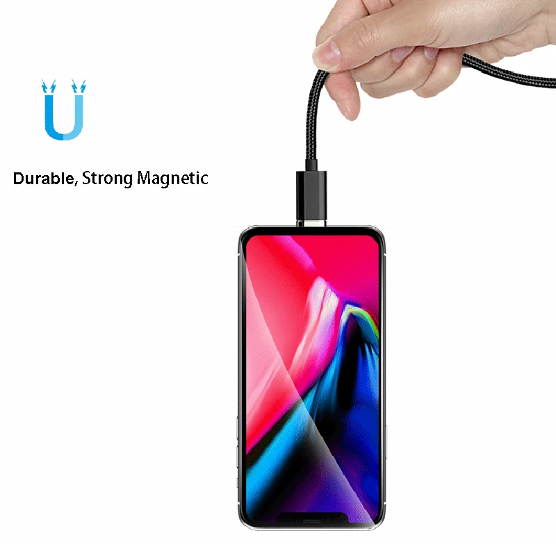BBSW Magnetic Adapter Cable Micro USB to TYPE-C Charging Cable For SAMSUNG S9+Note 8 Xiaomi Mi8 SE MIX2S For HUAWEI P20 P10+ V10 (2)